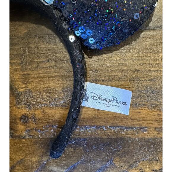 Disney Parks 60th Anniversary Diamond Celebration Minnie Ear Headband Blue Bow - Picture 4 of 5